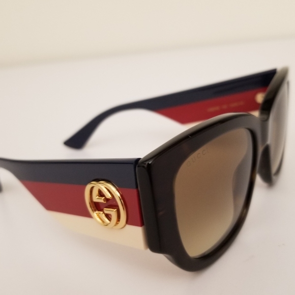 Gucci 53mm square Sunglasses Havana brown - Picture 4 of 8